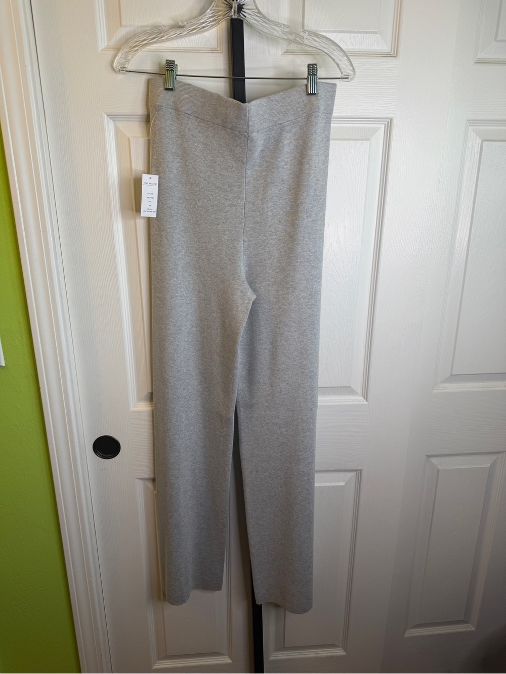 Pink Rose Light Gray Knit Vest & Wide-Leg Pants Set, size Medium, NWT - Picture 6 of 7